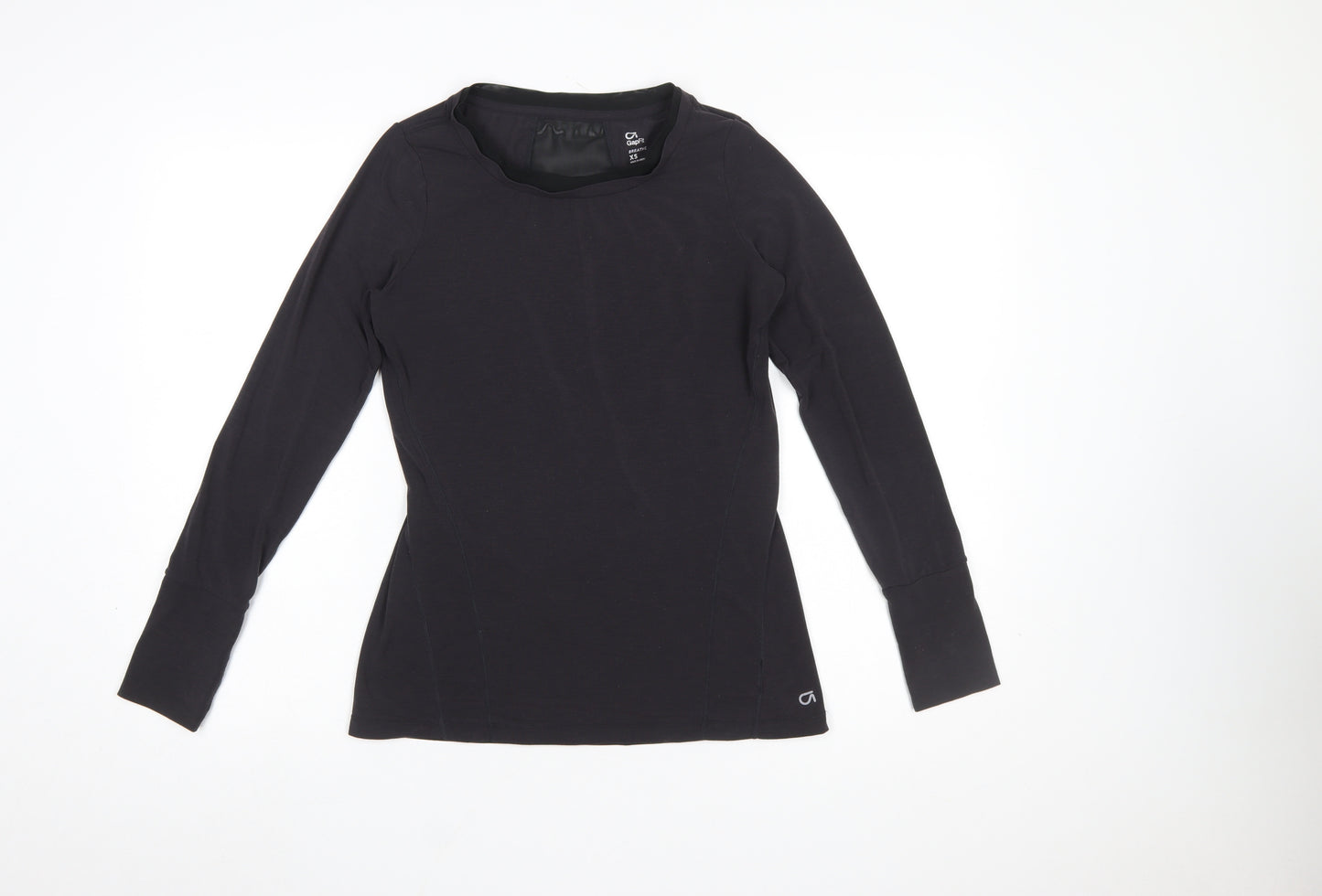 GapFit Women’s Black XS Slim Fit Long Sleeve Active Top