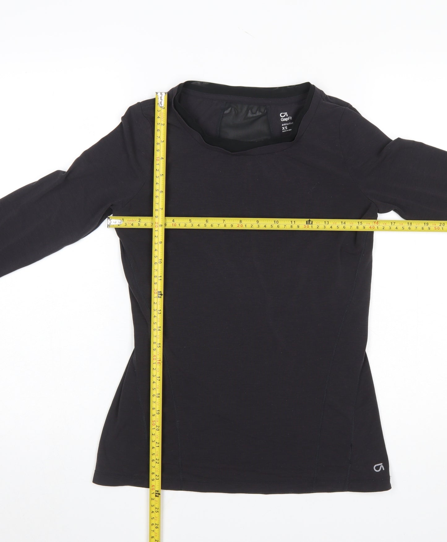 GapFit Women’s Black XS Slim Fit Long Sleeve Active Top