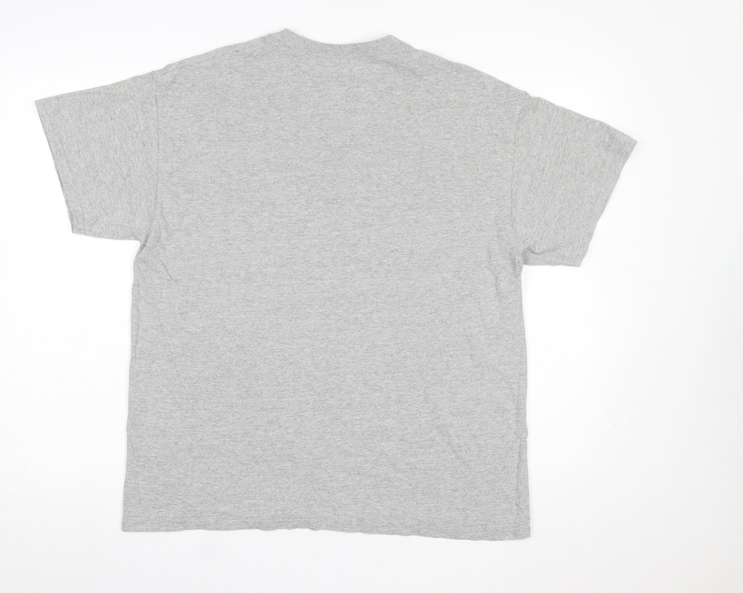 HNR LDN Men's Grey Dog Embroidered Cotton T-Shirt Size M