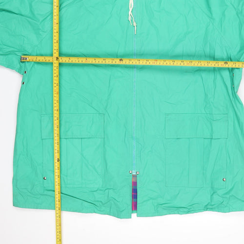 Misty Harbor Women's Green XL Waterproof Hooded Rain Coat