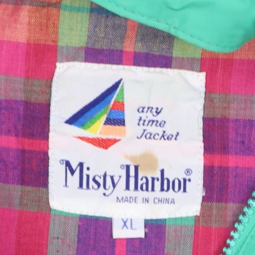 Misty Harbor Women's Green XL Waterproof Hooded Rain Coat