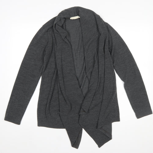 JoJo Maman Bébé Women Grey Long Sleeve Open Knit Cardigan S