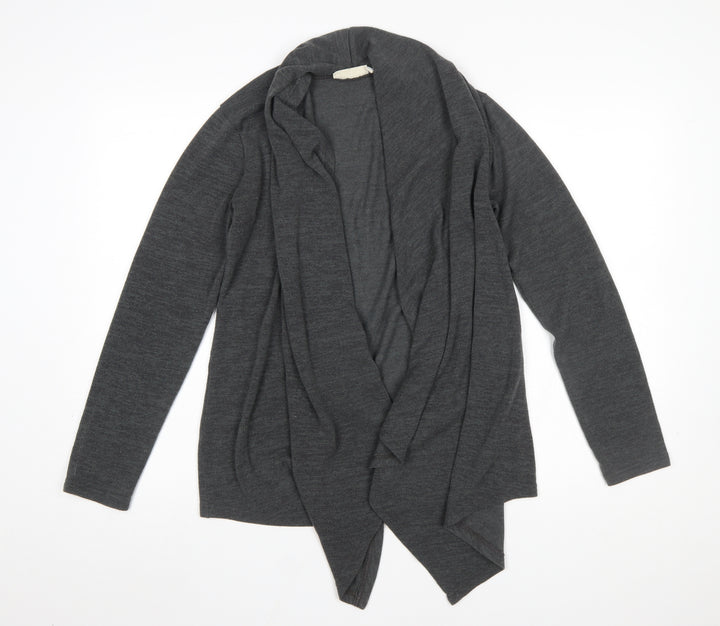 JoJo Maman Bébé Women Grey Long Sleeve Open Knit Cardigan S