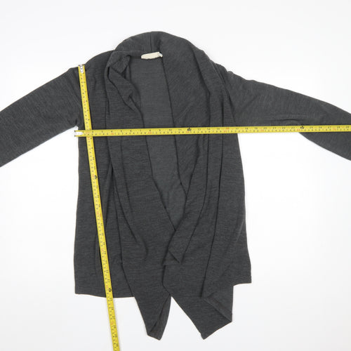 JoJo Maman Bébé Women Grey Long Sleeve Open Knit Cardigan S