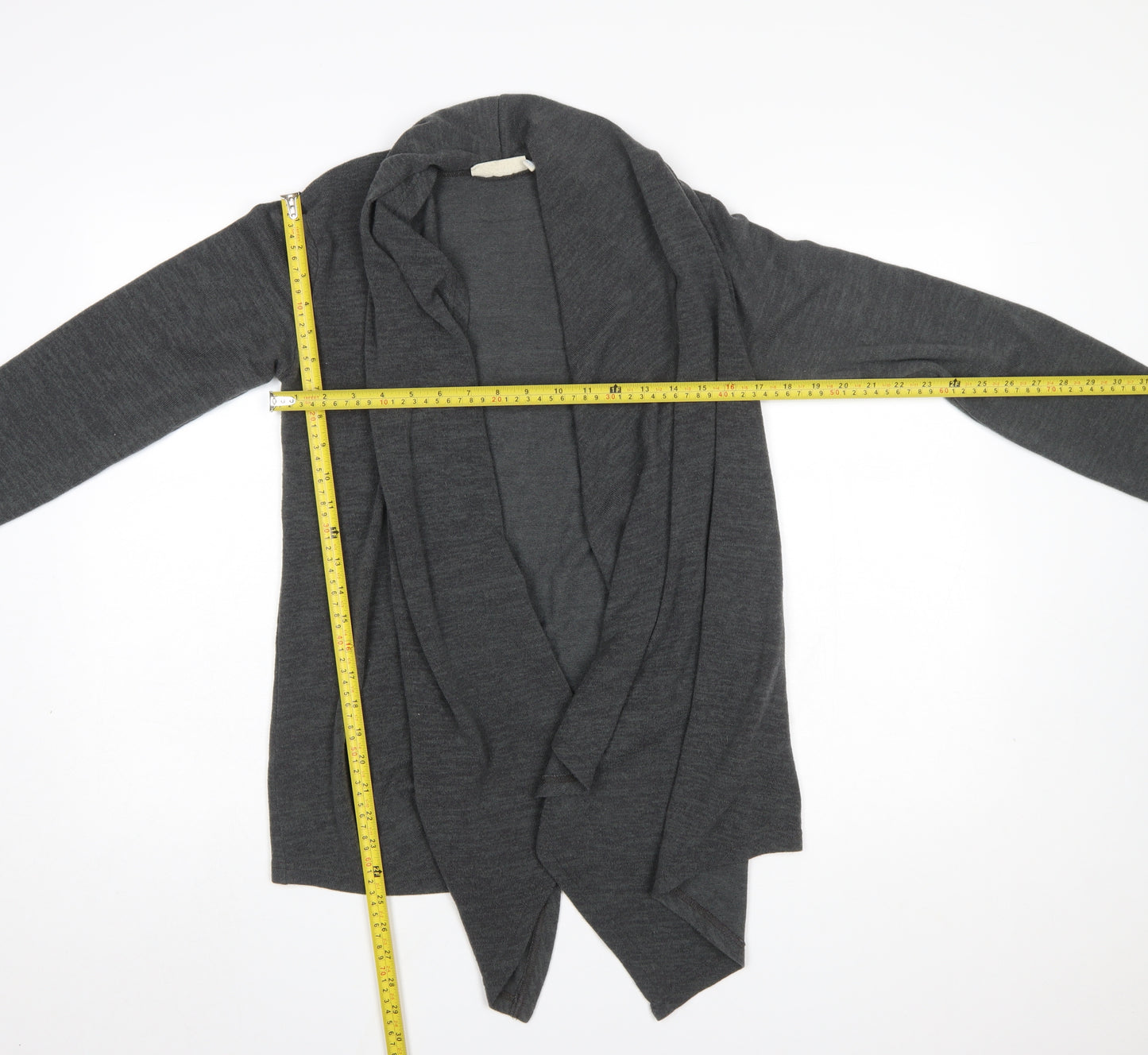 JoJo Maman Bébé Women Grey Long Sleeve Open Knit Cardigan S