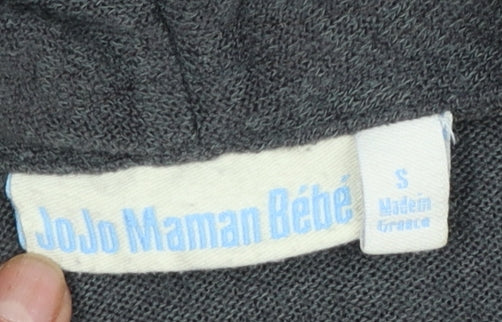 JoJo Maman Bébé Women Grey Long Sleeve Open Knit Cardigan S