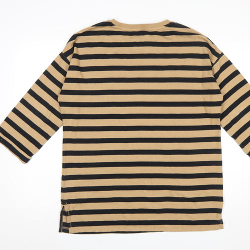 Fat Face Women’s Beige Striped 3/4 Sleeve Tunic Top UK 12