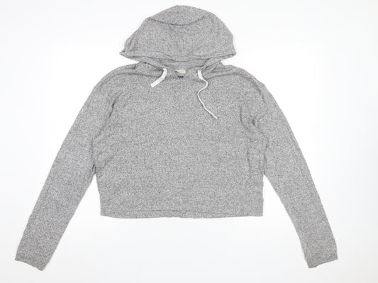 Hollister Women’s Grey Hooded Pullover Hoodie Size S Viscose Blend