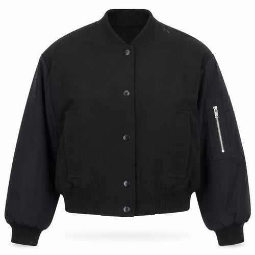Pull&Bear Women's Black XS Varsity Bomber Jacket