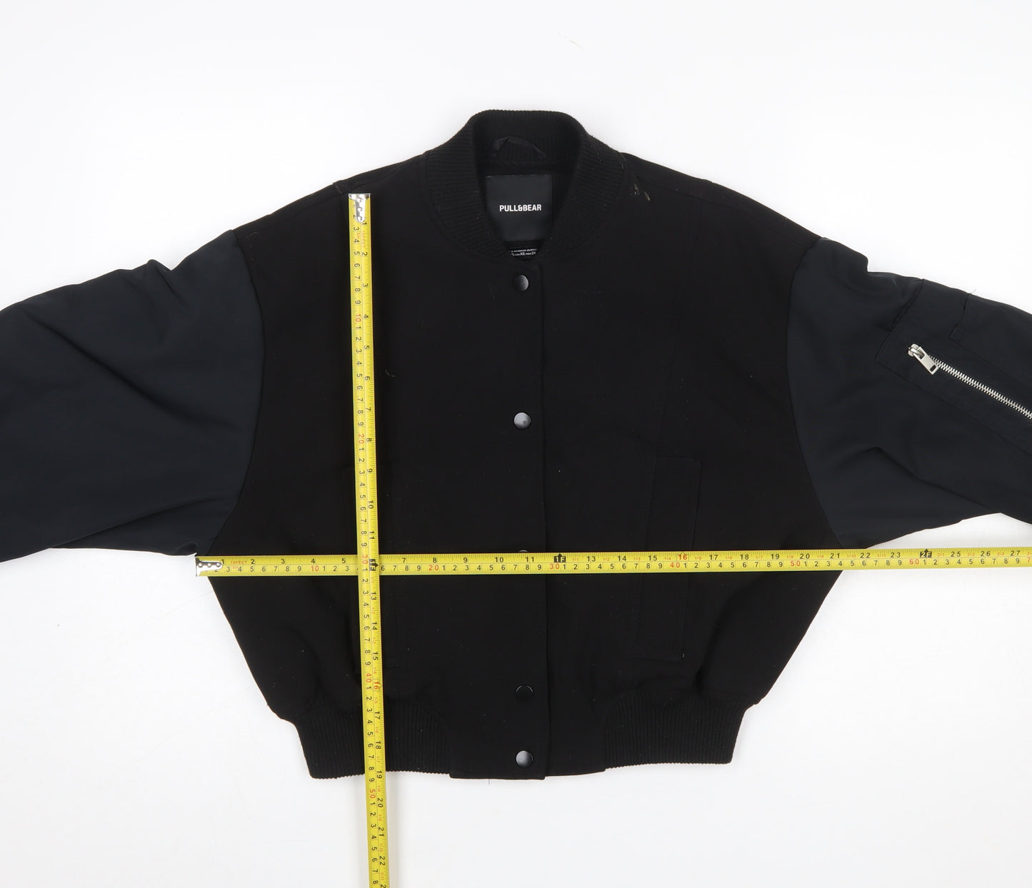 Pull&Bear Women's Black XS Varsity Bomber Jacket