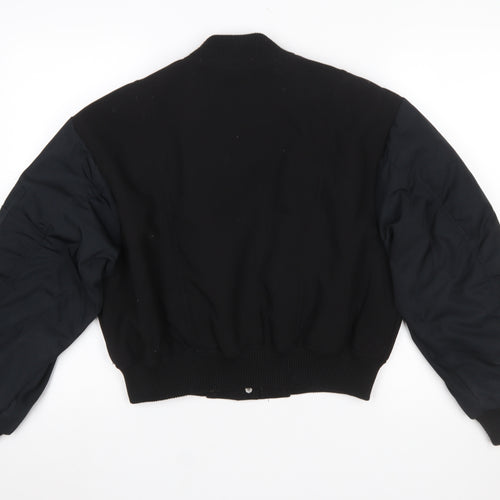 Pull&Bear Women's Black XS Varsity Bomber Jacket
