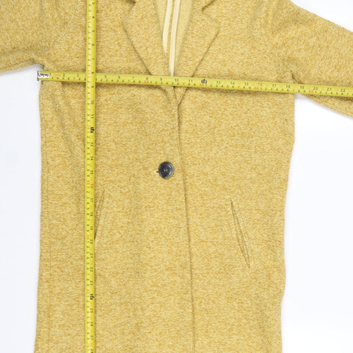 Next Women’s Yellow Mid-Length Polyester Overcoat Size 6