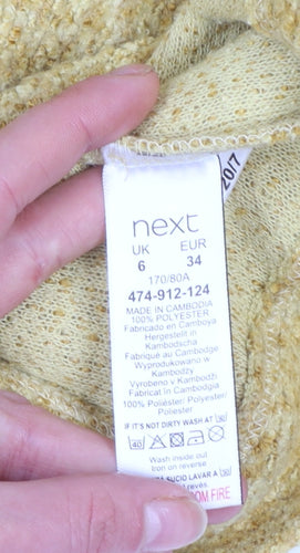 Next Women’s Yellow Mid-Length Polyester Overcoat Size 6