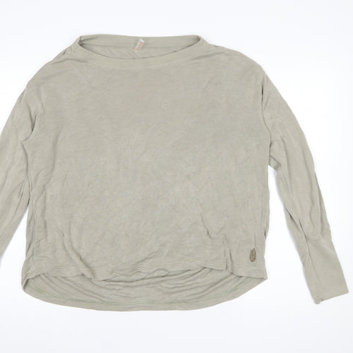 For Movement Women's Beige Long Sleeve Modal Blend T-Shirt Size S