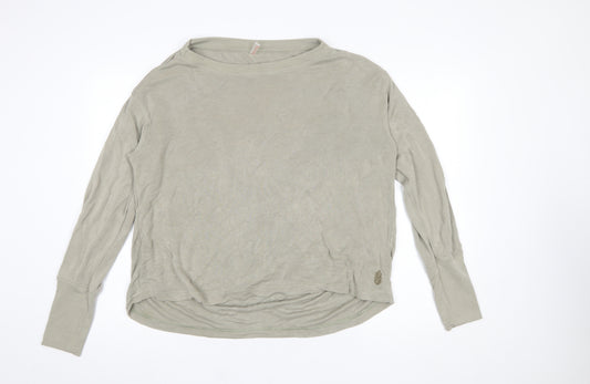 For Movement Women's Beige Long Sleeve Modal Blend T-Shirt Size S