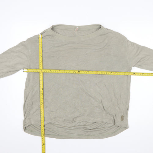 For Movement Women's Beige Long Sleeve Modal Blend T-Shirt Size S