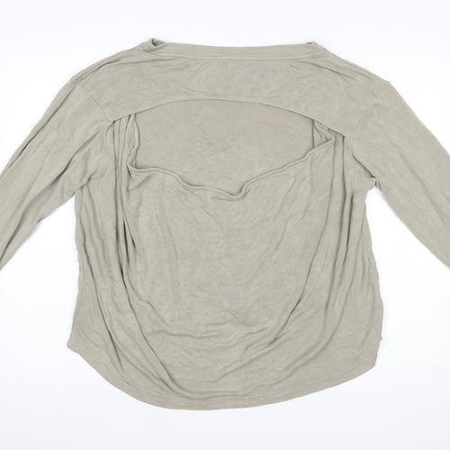 For Movement Women's Beige Long Sleeve Modal Blend T-Shirt Size S