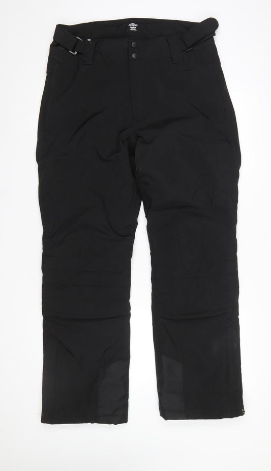 Crane Men's Black Insulated Snow Pants Medium Regular Fit
