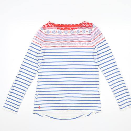 Joules Womens Multicoloured Striped Cotton Long Sleeve Top Size 10