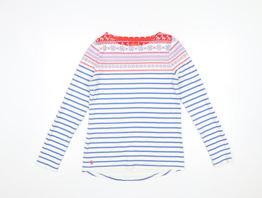 Joules Womens Multicoloured Striped Cotton Long Sleeve Top Size 10