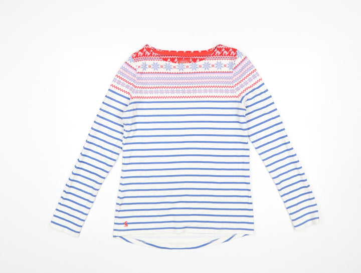 Joules Womens Multicoloured Striped Cotton Long Sleeve Top Size 10