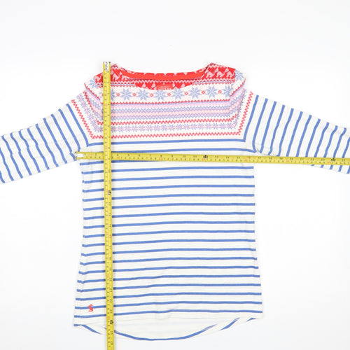 Joules Womens Multicoloured Striped Cotton Long Sleeve Top Size 10