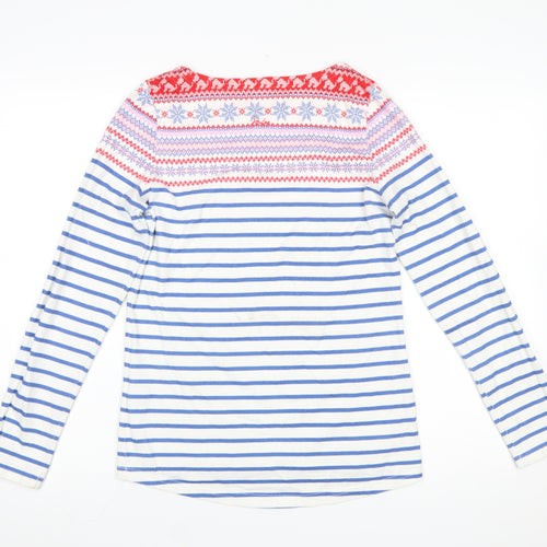 Joules Womens Multicoloured Striped Cotton Long Sleeve Top Size 10