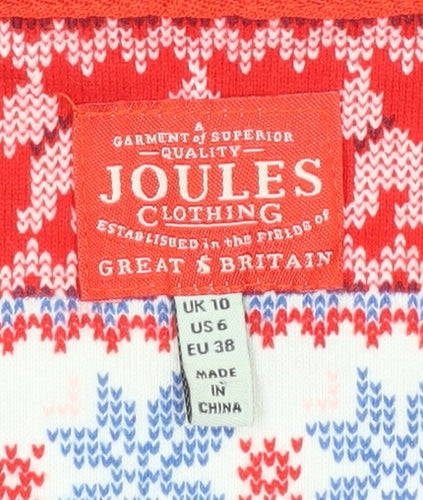 Joules Womens Multicoloured Striped Cotton Long Sleeve Top Size 10