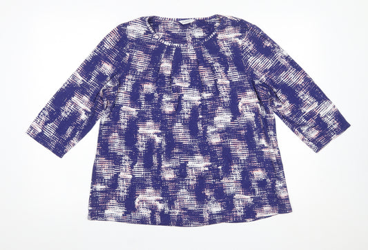 Marks and Spencer Women’s Blue Geometric Tunic Blouse Size 18