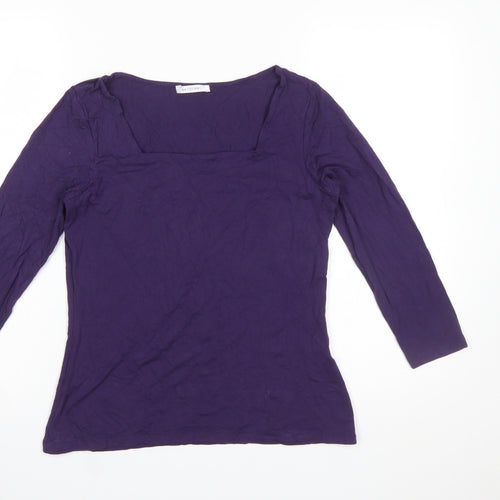Artigiano Women's Purple Jersey Blouse Size 14