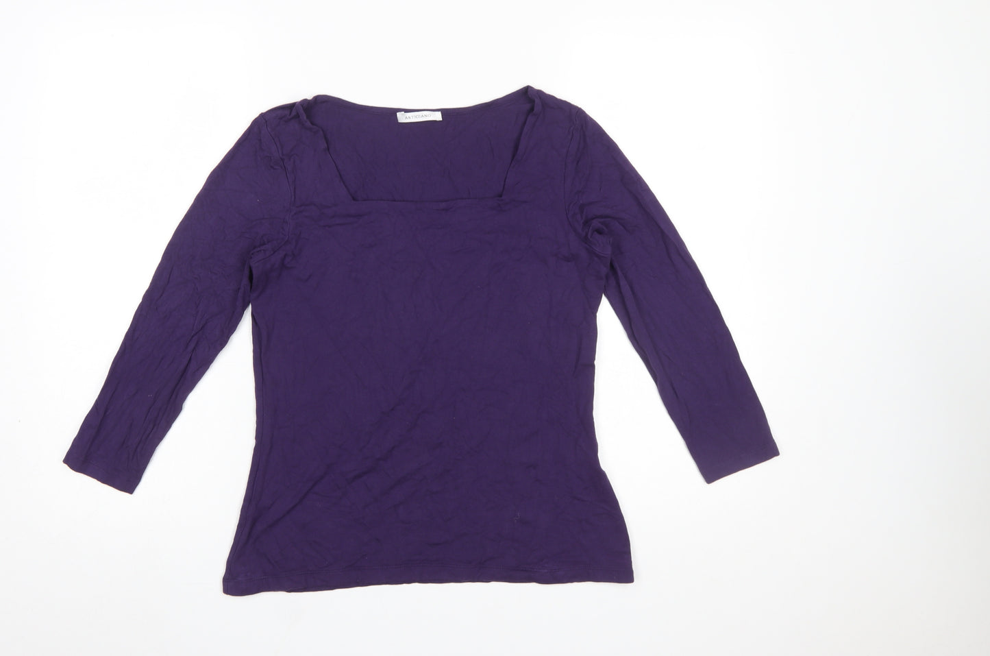 Artigiano Women's Purple Jersey Blouse Size 14