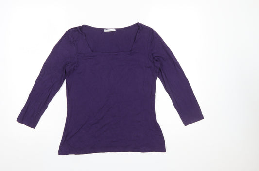 Artigiano Women's Purple Jersey Blouse Size 14
