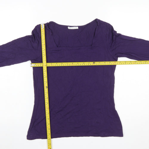 Artigiano Women's Purple Jersey Blouse Size 14