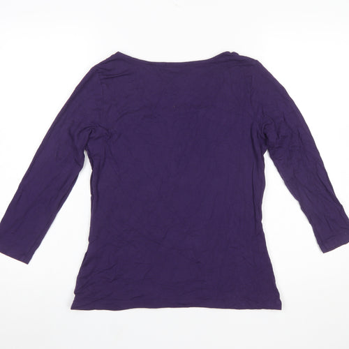 Artigiano Women's Purple Jersey Blouse Size 14