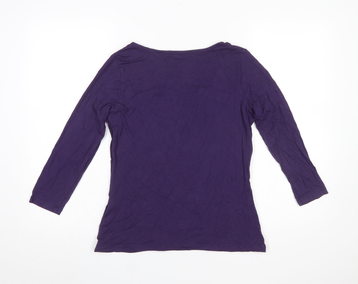 Artigiano Women's Purple Jersey Blouse Size 14