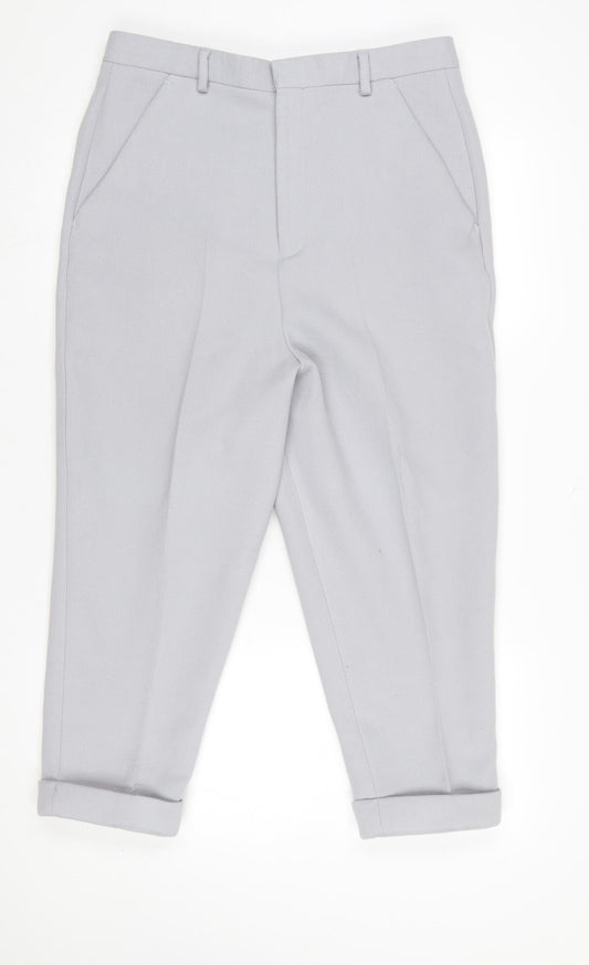 ASOS Women’s Grey Regular Fit Chino Trousers Size 12