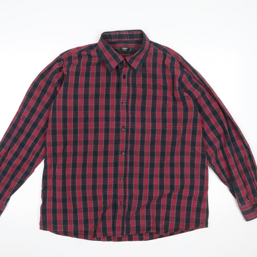 Cotton Traders Men's Red Check Long Sleeve Casual Shirt Size L
