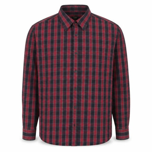 Cotton Traders Men's Red Check Long Sleeve Casual Shirt Size L