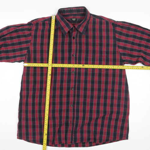 Cotton Traders Men's Red Check Long Sleeve Casual Shirt Size L