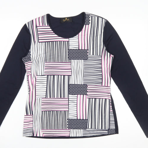 Eugen Klein Women’s Multicoloured Long Sleeve Jersey T-Shirt Size 10