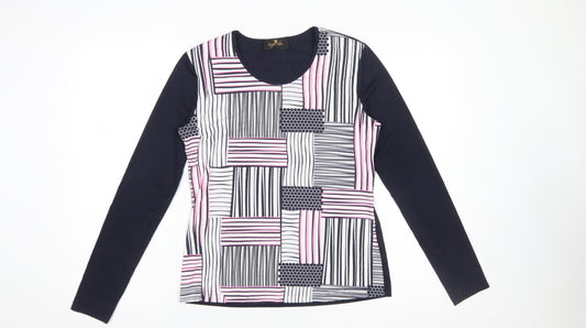 Eugen Klein Women’s Multicoloured Long Sleeve Jersey T-Shirt Size 10