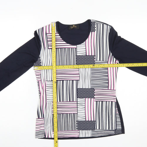 Eugen Klein Women’s Multicoloured Long Sleeve Jersey T-Shirt Size 10