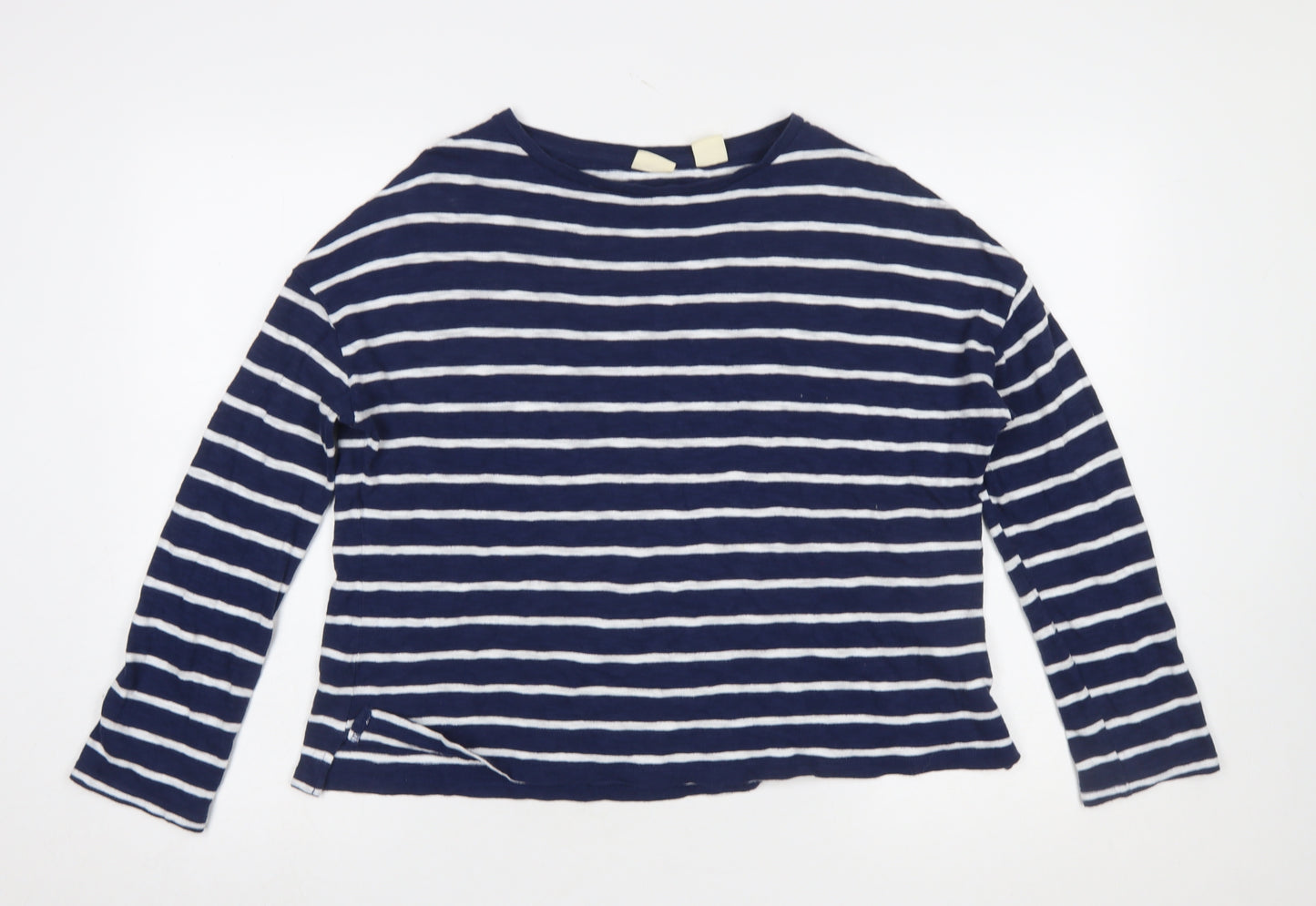 Levi's Women's Blue Striped Cotton Long Sleeve T-Shirt Size S
