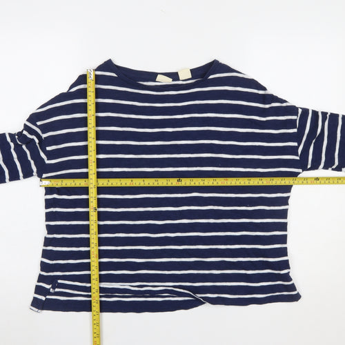 Levi's Women's Blue Striped Cotton Long Sleeve T-Shirt Size S
