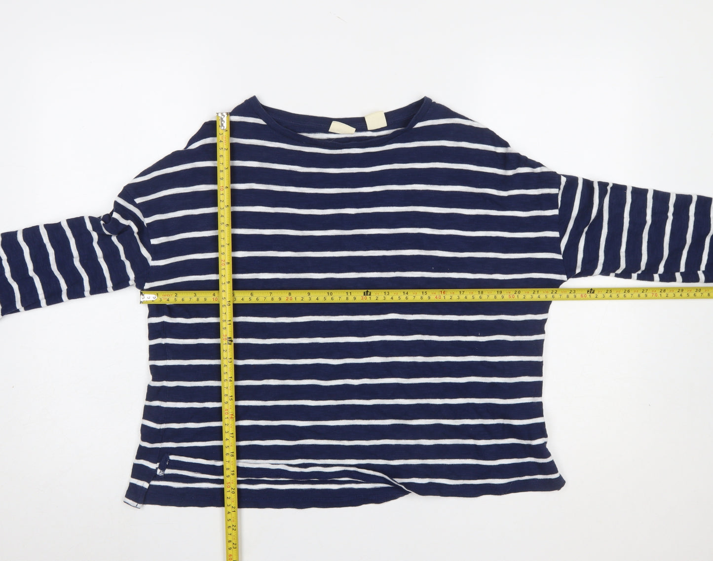 Levi's Women's Blue Striped Cotton Long Sleeve T-Shirt Size S