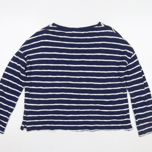 Levi's Women's Blue Striped Cotton Long Sleeve T-Shirt Size S