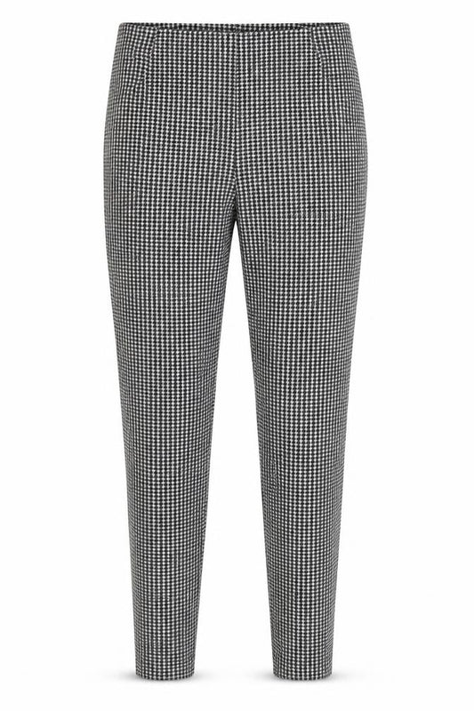 Marks and Spencer Women Black Houndstooth Stretch Leggings Size 10 Long