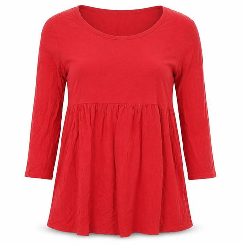 Dorothy Perkins Maternity Red Tunic Blouse UK 10 3/4 Sleeve Viscose