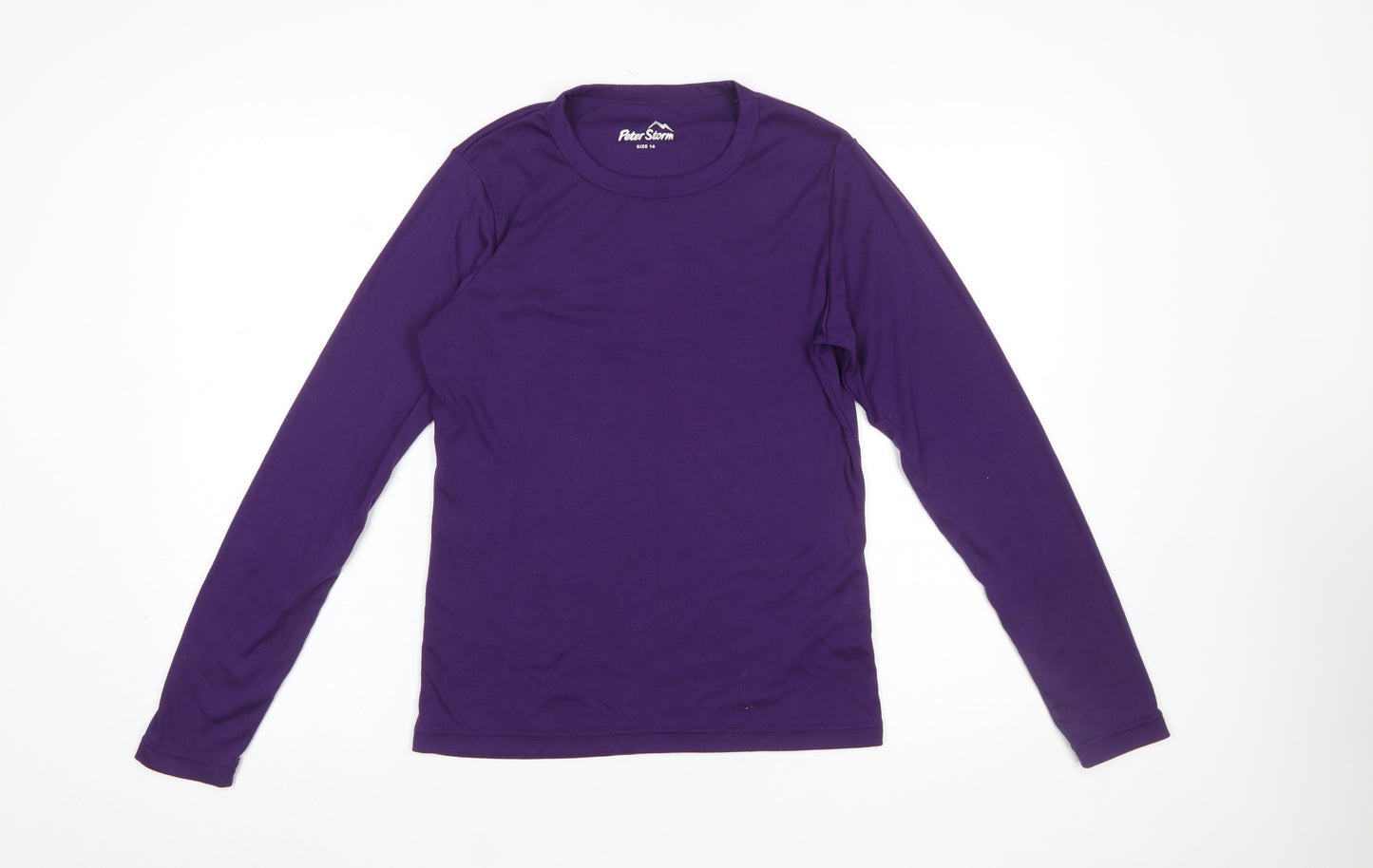 Peter Storm Womens Purple Long Sleeve Basic T-Shirt Size 16