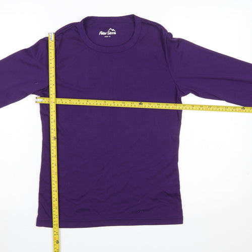 Peter Storm Womens Purple Long Sleeve Basic T-Shirt Size 16